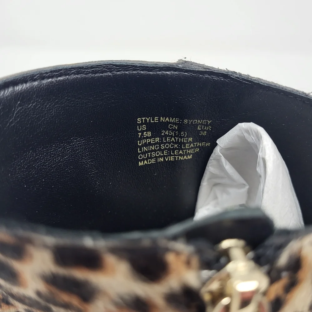 Kate Spade Sydney Leopard Print Calf Hair‎ Ankle Boots Booties 7.5 B